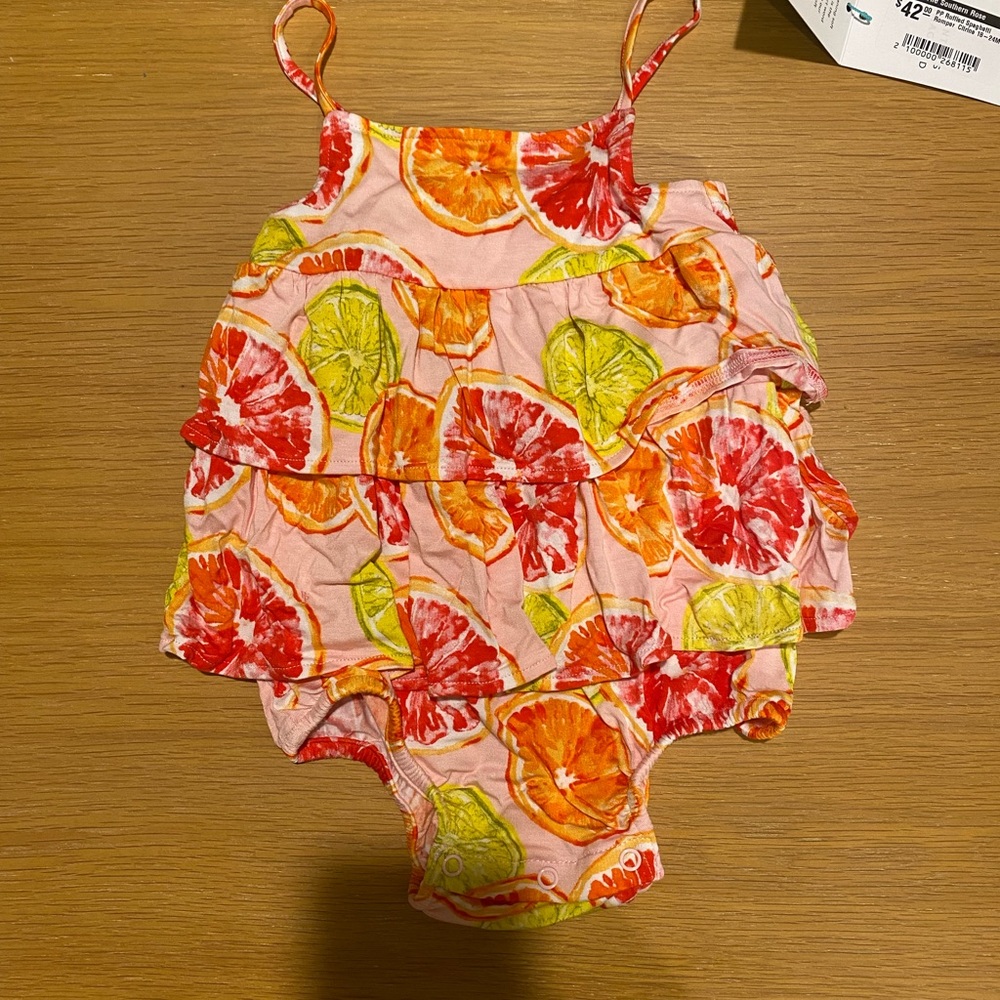 Posh Peanut Ruffled Spaghetti Strap Romper